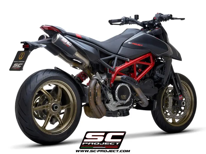 Ducati Hypermotard 950 - Rve - Sp - 2021 - 2025 – Sc-Project Pair Of Cr-T M2 Carbon Fibre Exhaust 1