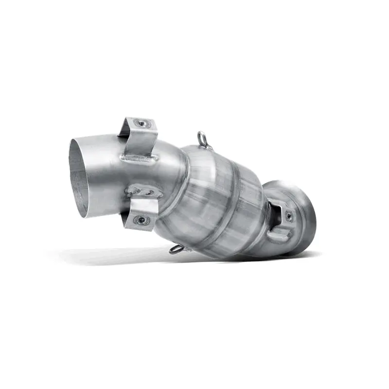 Ducati Hyperstrada 821 - (2013-2015) Akrapovic Stainless Link Pipe With Cat Conv. And Carbon Heat Shield (To Be Fitted With S-D8so1 Slip-On Kit) 1