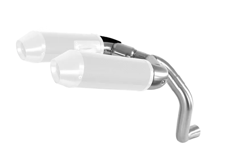 Ducati Monster 1100 Evo (11-13) — 1In2 Racing Pipe In Stainless Steel For High Mounting Underseat  - To Be Mounted With Spark Silencers 1