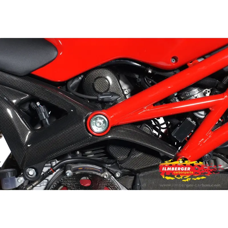 Ducati Monster 1100 Evo (2011-2013) Ilmberger Carbon Cam Belt Covers 1100 Vertical - No Spark Plug Holes 1