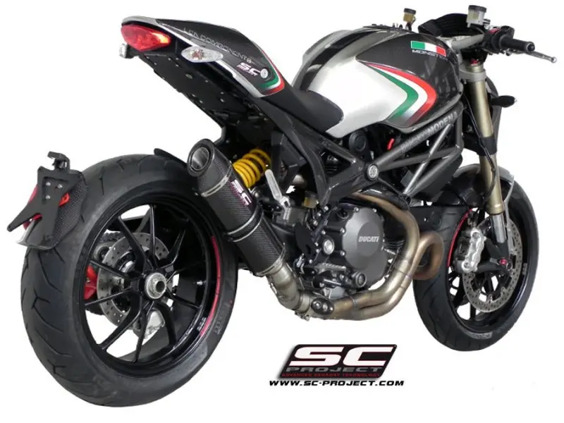 Ducati Monster 1100 Evo - 2011 - 2013 – Sc-Project Oval Carbon Fibre Exhaust 1