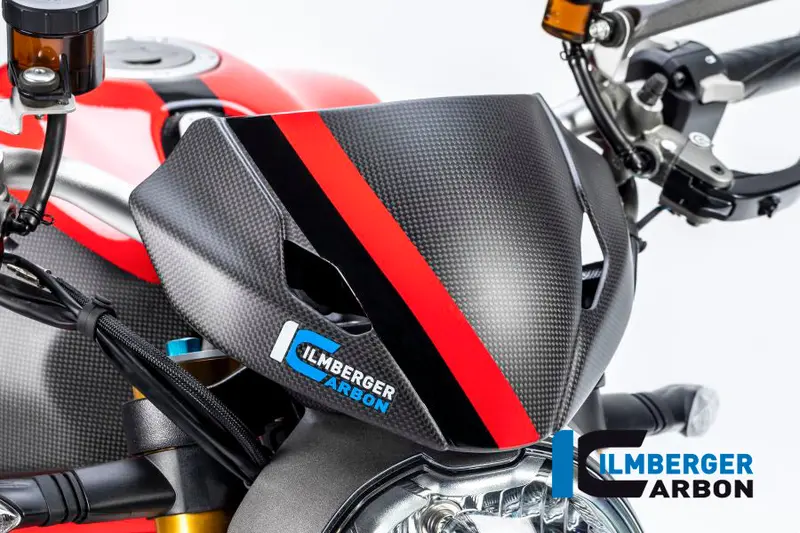 Ducati Monster 1200 / S (2017-2021) Ilmberger Carbon Windshield Inc. Holder - Matt Finish 1
