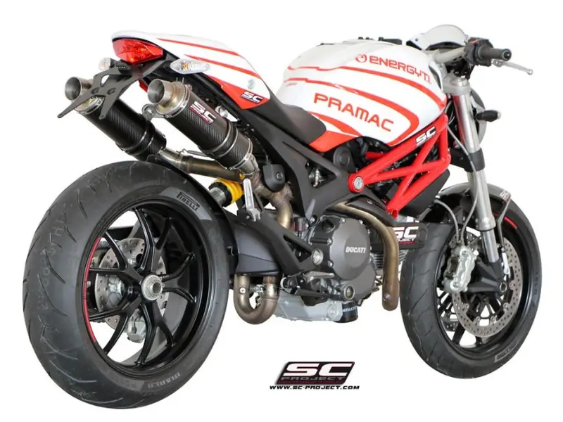 Ducati Monster 696 - 2009 - 2014 – Sc-Project Pair Of Gp Carbon Fibre Exhaust 1