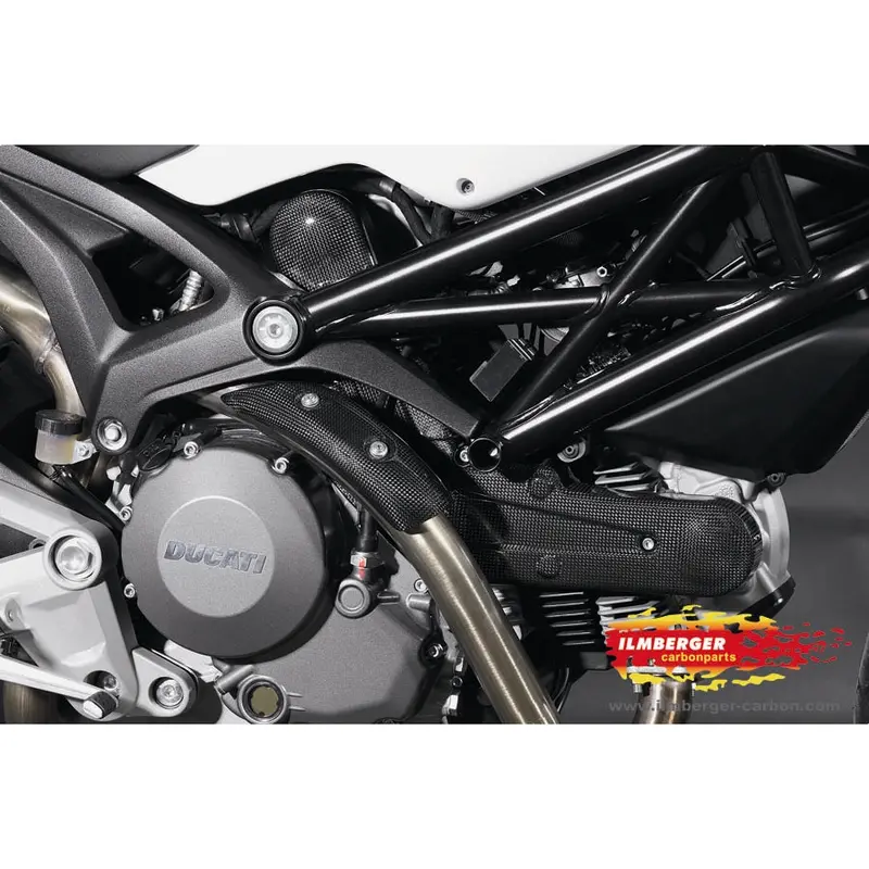 Ducati Monster 796 (2010-2014) Ilmberger Carbon Exhaust Protection Manifold 1