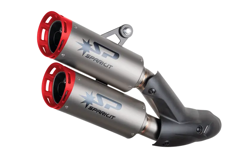 Ducati Monster 937 (21-24) — Dyno Silencers - Red Anodized End Caps 1