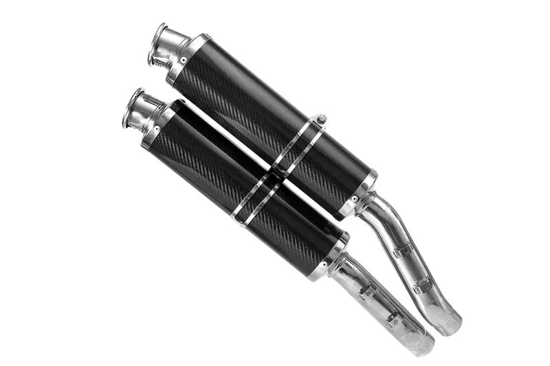 Ducati Monster S4r (07-08) S4rs (06-08) — 2 Round Silencers With Connecting Pipes For 45° Lateral Mounting (Overlapping) 1