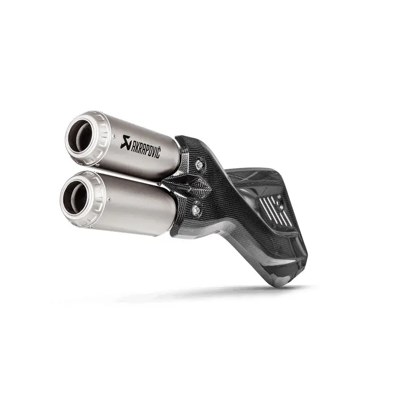 Ducati Multistrada 950 / S - (2017-2020) Akrapovic Titanium Silencer Slip-On Kit (Twin) - Road Legal 1