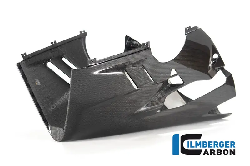 Ducati Panigale V4 / S / R (2022-2024) Ilmberger Carbon Bellypan For Lower Exhaust And Sidestand (Gloss Finish) - (V4 / S Models) 1
