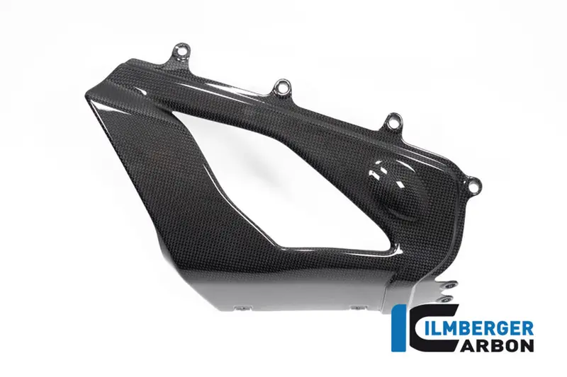 Ducati Panigale V4 / S / R (2022-2024) Ilmberger Carbon Exhaust Cover (On The Right Bellypan) (Gloss Finish) - (V4 / S Models) 1