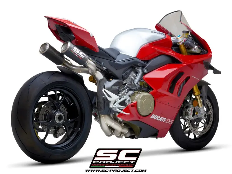 Ducati Panigale V4 - V4 S - 2019 - 2020 – Sc-Project 4-2-1-2 Titanium Cu-Nb Wsbk Full Exhaust System, With Cr-T M2 Carbon Fibre Exhausts 1
