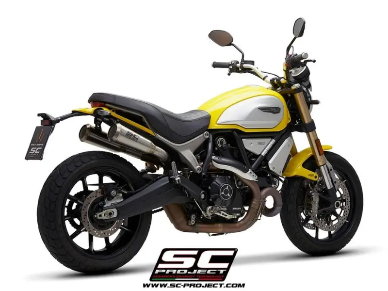 Ducati Scrambler 1100 - 2018 - 2019 – Sc-Project Pair Of Conico 70S Stainless Steel Exhaust 1