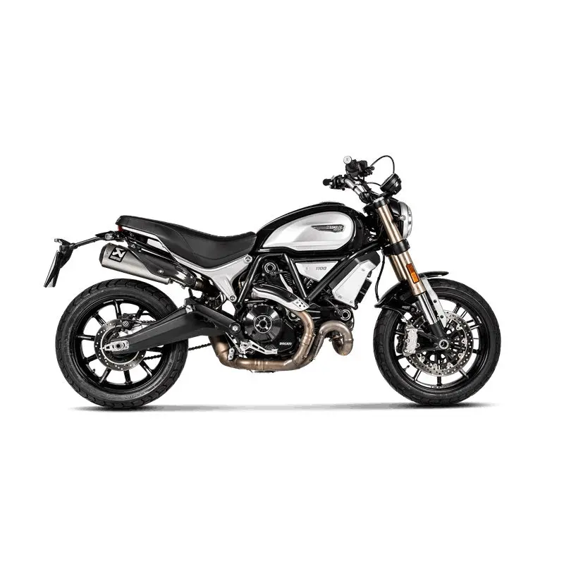 Ducati Scrambler 1100 / Pro / Sport / Dark - (2018-2020) Akrapovic Twin Titanium Silencer Slip-On Kit - Road Legal (Std Models Only) 2