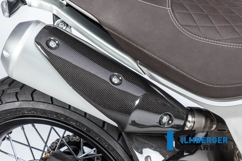 Ducati Scrambler 1100 / Pro / Sport / Dark (2018-2026) Ilmberger Carbon Exhaust Protector Right - Gloss 1