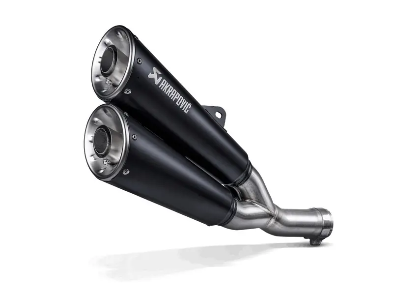 Ducati Scrambler Desert Sled / Fasthouse (800Cc) - (2021-2022) Akrapovic Titanium Silencer Slip-On Kit (Twin Black Coated) - Race Removable Baffle 1