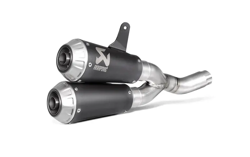 Ducati Scrambler Full Throttle (800Cc) - (2015-2020) Akrapovic Titanium Silencer Slip-On Kit (Twin Black Coated) - Race Removable Baffle 1