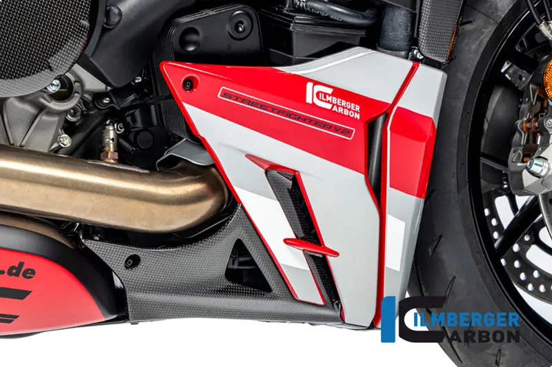 Ducati Streetfighter V2 (2021-2024) Ilmberger Carbon Bellypan Insert Rh (Gloss Finish) 1