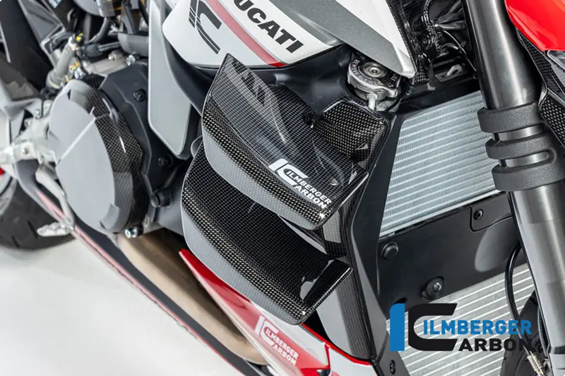 Ducati Streetfighter V2 (2021-2024) Ilmberger Carbon Radiator Cover Rh (Gloss Finish) 1