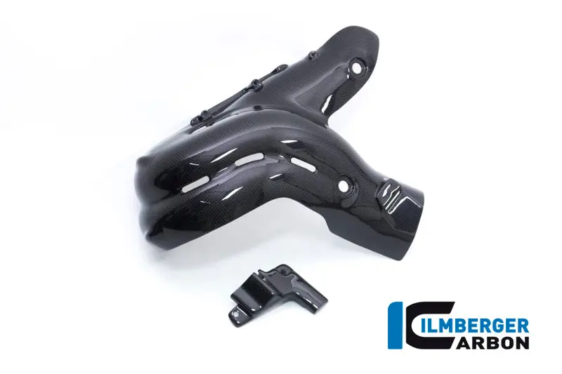 Ducati Streetfighter V4 / S / Sp (2020-2021) Ilmberger Carbon Exhaust Protector (Gloss Finish) - (For Euro 4 Models Only) 1