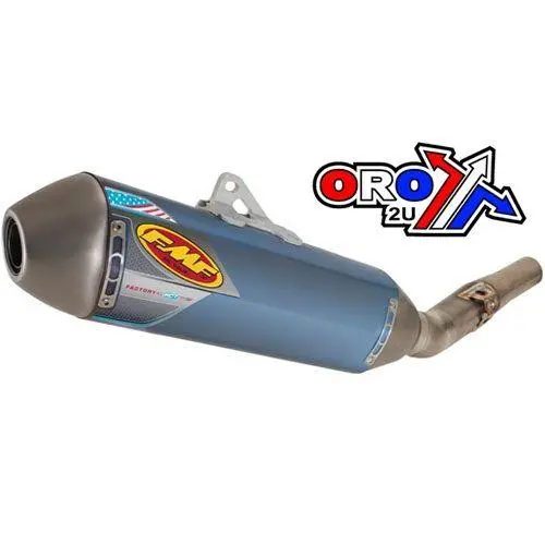 End Of Line Factory 4.1 Titanium Blue Exhaust Silencer 11-13 Honda Crf 250 R - Fmf 041439 1