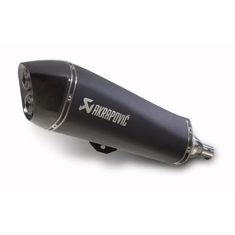 Gilera Fuoco 500 - (2007-2023) Akrapovic Sp Titanium Slip-On Kit - Satin Black - Road Legal Removable Baffle 1