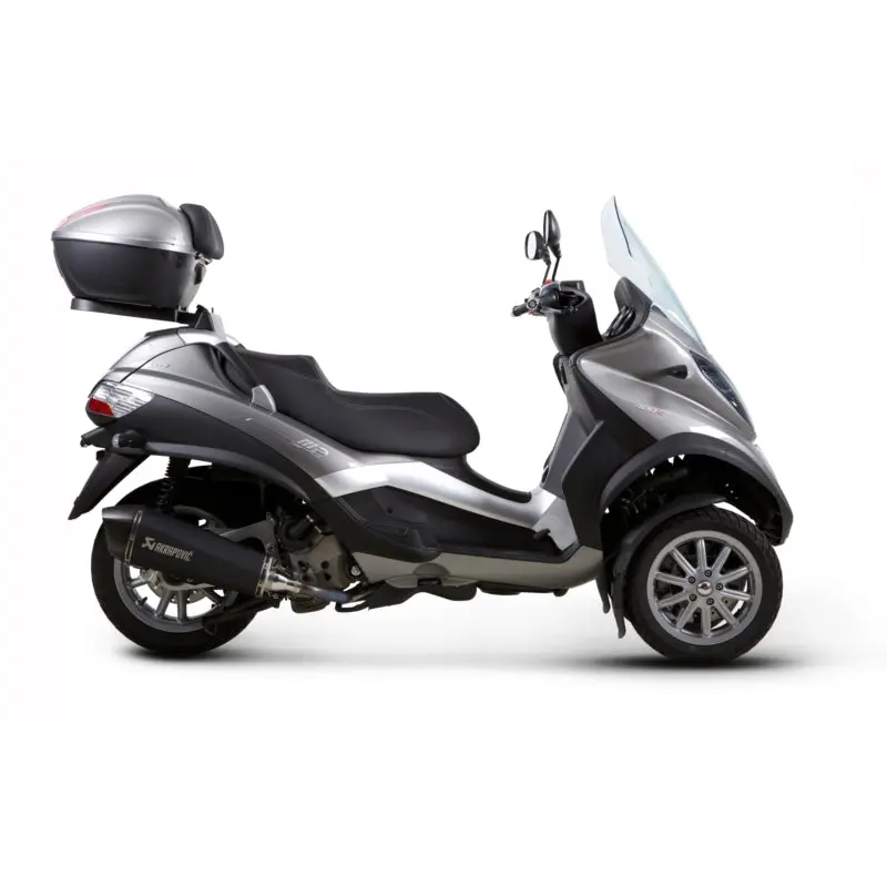 Gilera Fuoco 500 - (2007-2023) Akrapovic Sp Titanium Slip-On Kit - Satin Black - Road Legal Removable Baffle 2