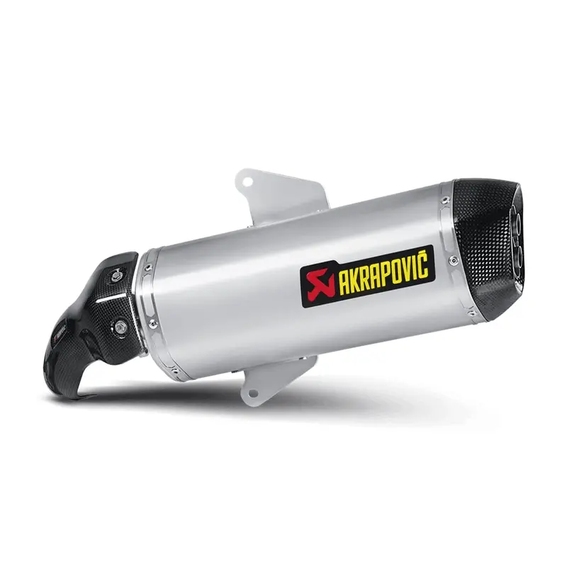 Gilera Gp800 - (2012-2020) Akrapovic Titanium Silencer Slip On Kit - Road Legal Removable Baffle 1