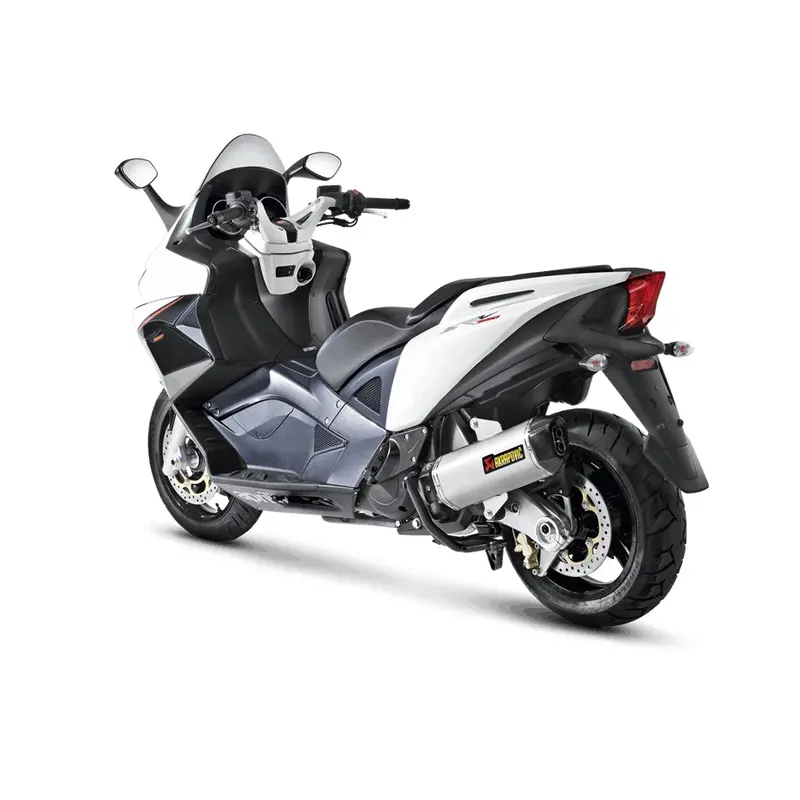 Gilera Gp800 - (2012-2020) Akrapovic Titanium Silencer Slip On Kit - Road Legal Removable Baffle 2