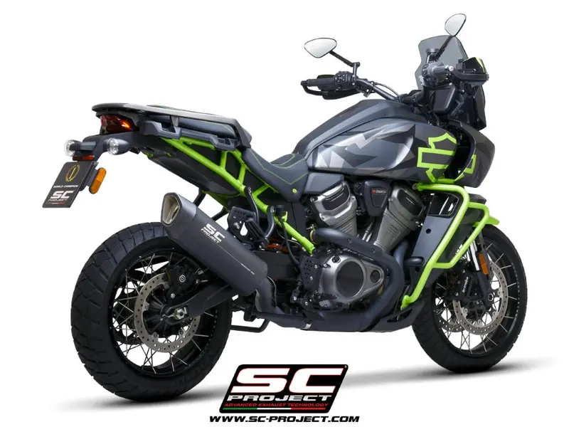Harley Davidson Pan America 1250 - 2020 - 2025 – Sc-Project Sc1-R Gt Titanium Exhaust, Matt Black, With Racing Link Pipe 1