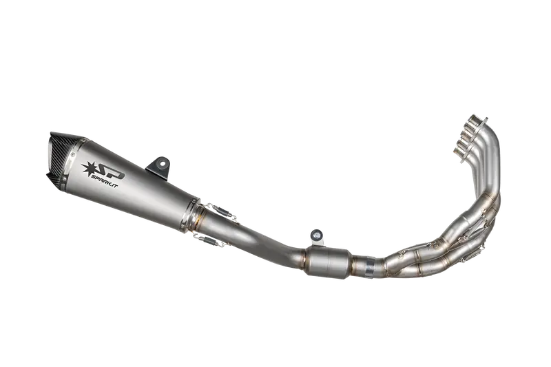 Honda Cb 650 R /Cbr 650 R - 2021 - 2025 - High Mount Euro 5 Complete Kit - Stainless Steel Manifolds With Catalyst And Titanium Silencer 1