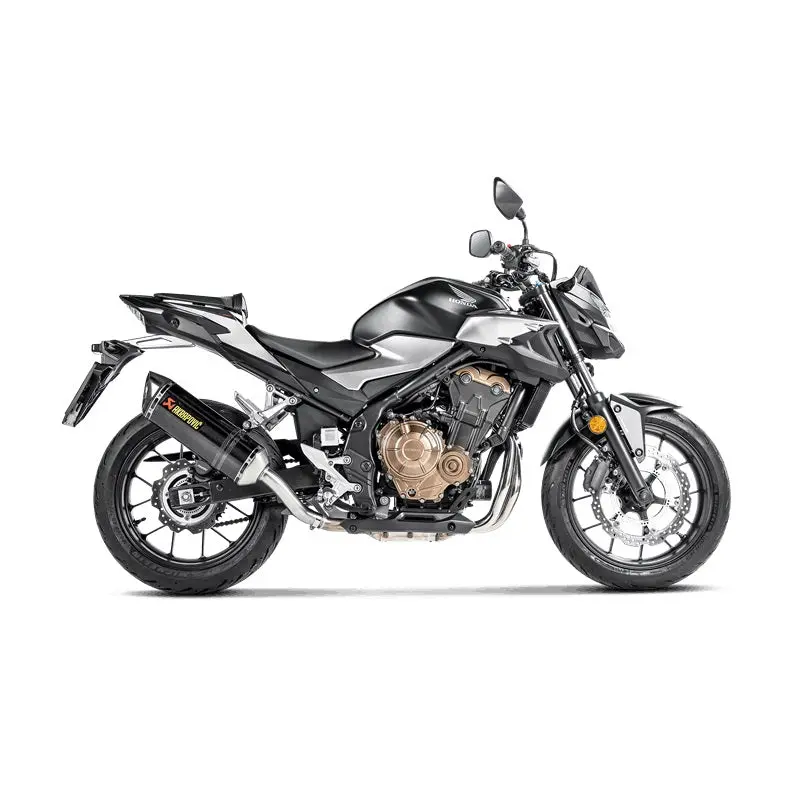Honda Cb500f - (2019-2019) Akrapovic Carbon Silencer Slip-On Kit  - Hexagonal - Road Legal 1