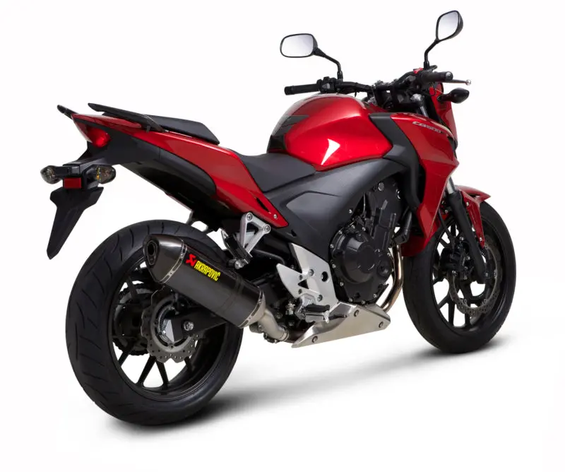 Honda Cb500x - (2013-2016) Akrapovic Carbon Silencer Slip-On Kit  - Hexagonal - Road Legal Removable Baffle 1