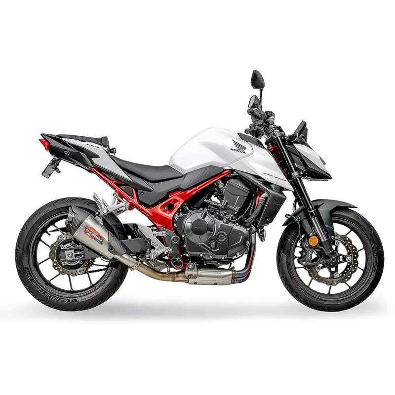 Honda Cb750 Hornet - (2023-2026) Yoshimura Stainless At2 Slip-On With Carbon End Cap - Street Series 1