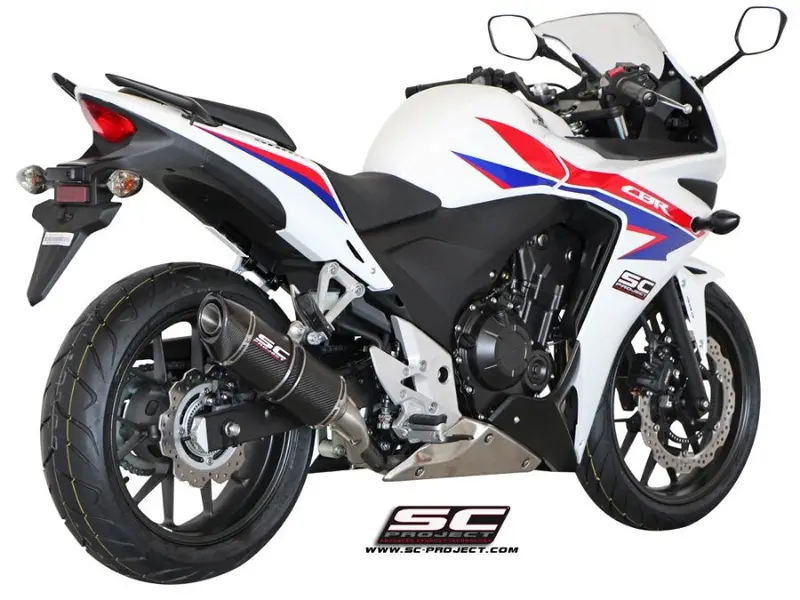 Honda Cbr500r - 2012 - 2016 – Sc-Project Oval Carbon Fibre Exhaust 1