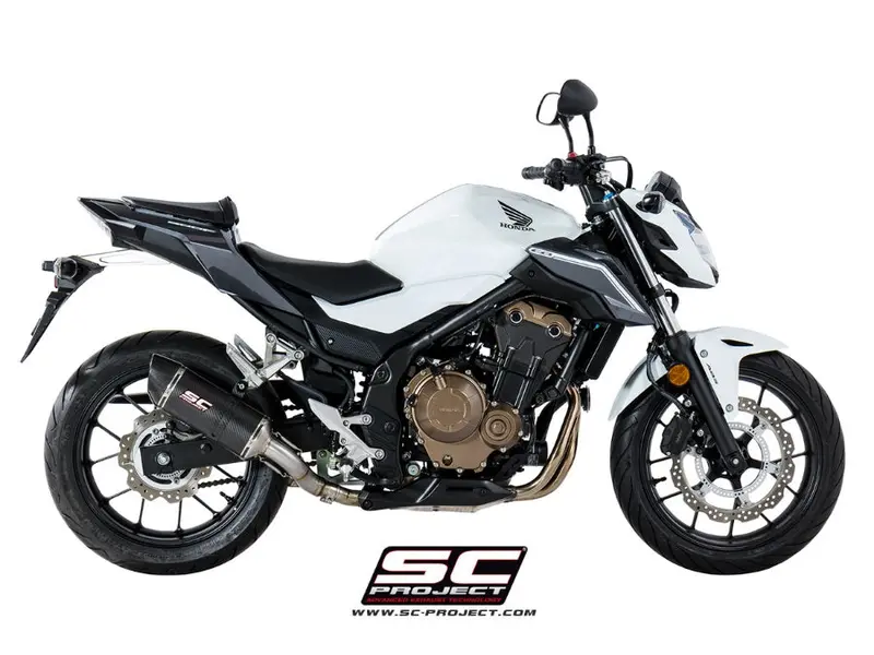 Honda Cbr500r - 2017 - 2018 – Sc-Project Oval Carbon Fibre Exhaust 1