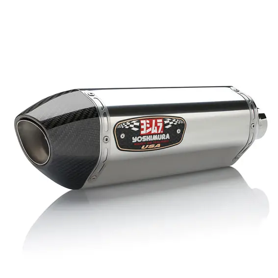 Honda Cbr500r - (2019-2023) Yoshimura Stainless R77 Slip-On Carbon End Cap - Race Series - Removable Baffle 1