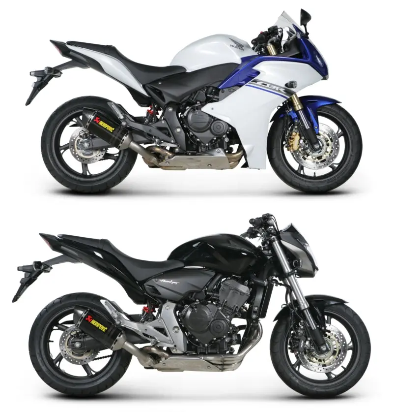 Honda Cbr600f - (2011-2013) Akrapovic Carbon Silencer Slip-On Kit - Hexagonal - Road Legal 2