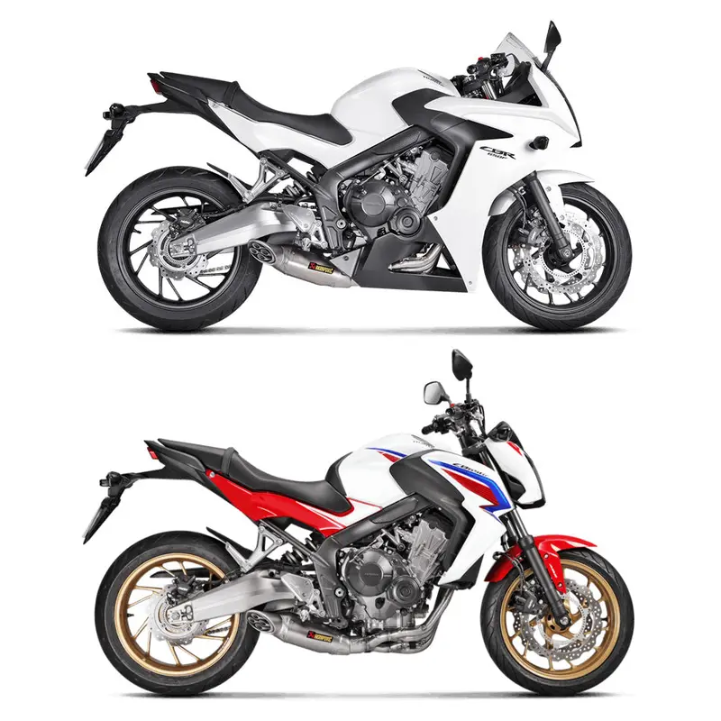 Honda Cbr650f - (2017-2018) Akrapovic Titanium Silencer Complete 4-1 System - Removable Baffle 2