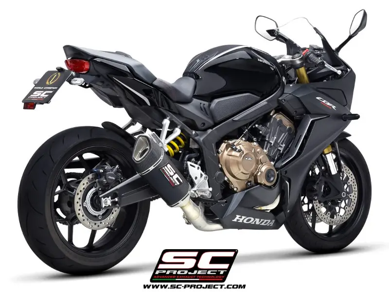Honda Cbr650r - 2021 - 2023 – Sc-Project 4-1 Stainless Steel Full Exhaust System, With Sc1-R Carbon Fibre Exhaust 1