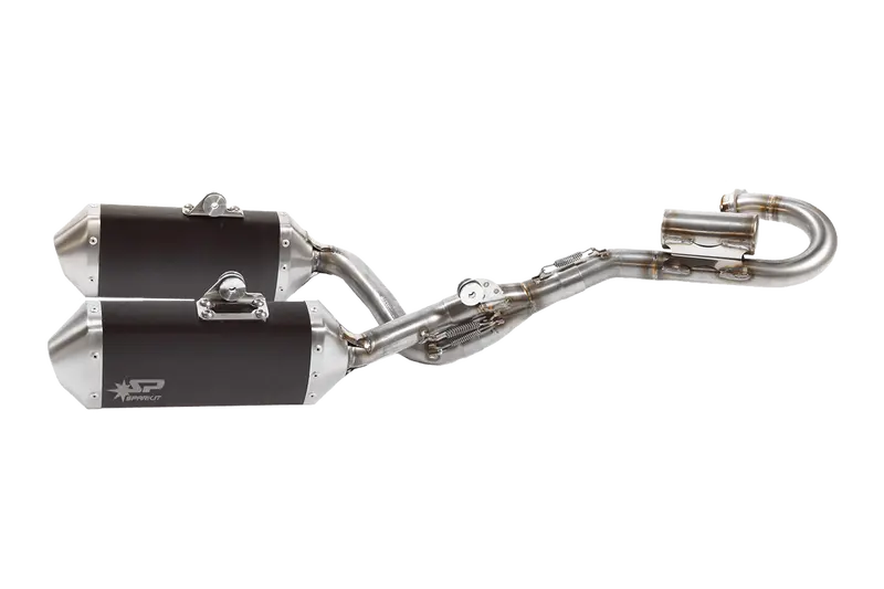 Honda Crf 250 - 2014 - 2017 - Full System Off Road: Stainless Steel Collector With 2 Silencers Under Seat 1