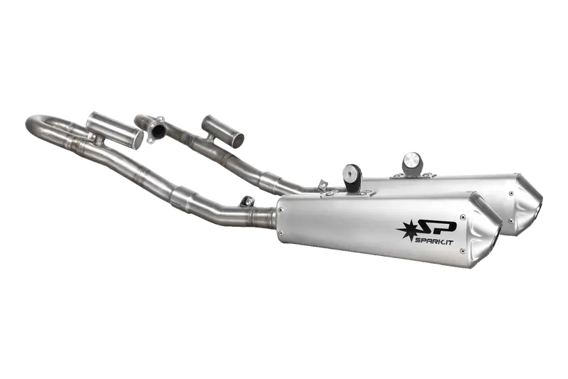 Honda Crf 250 - 2018 - 2019 - Full System Off Road: Stainless Steel Collector With 2 Silencers Under Seat 1