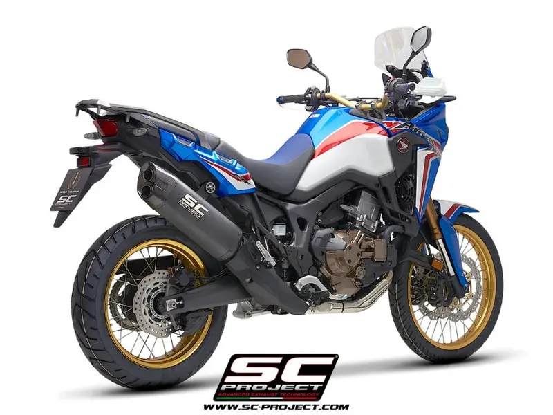 Honda Crf1000l Africa Twin - 2016 - 2019 – Sc-Project Adventure Titanium Exhaust, Matt Black 1