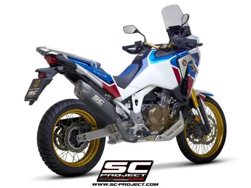Honda Crf1100l Africa Twin - 2020 - 2023 – Sc-Project Adventure Titanium Exhaust, Matt Black 1