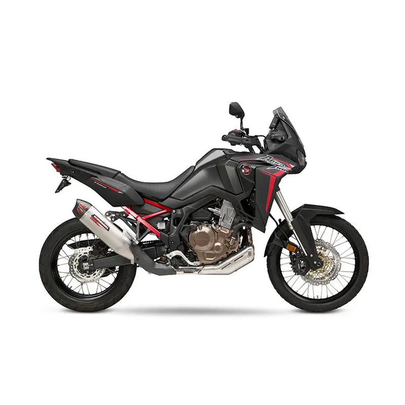 Honda Crf1100l Africa Twin / Adventure Sport - (2020-2026) Yoshimura Matt Stainless Rs-12 Slip-On With Matt Carbon End Cap - Race Series 1