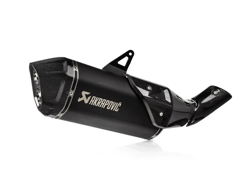 Honda Crf1100l Africa Twin / Adventure Sport - (2024-2026) Akrapovic Black Coated Titanium Silencer Slip-On Kit - Twin Outlet With Carbon Endcap - Road Legal 1