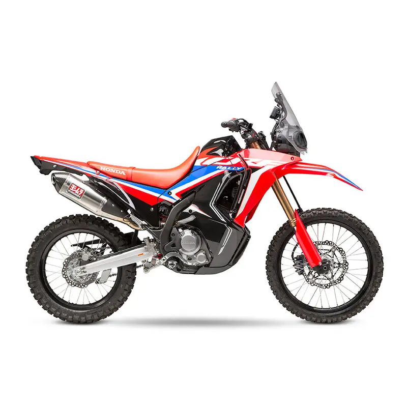 Honda Crf300l - (2021-2024) Yoshimura Stainless Rs-4 Full System Carbon End Cap - Race Series , Removeable Baffle - Ins-18-K Included 1