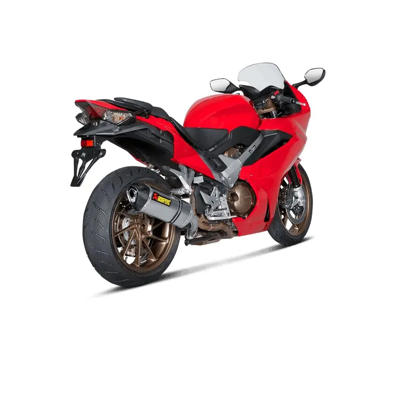 Honda Crossrunner 800 - (2015-2016) Akrapovic Titanium Silencer Slip-On Kit - Hexagonal - Road Legal Removable Baffle 1