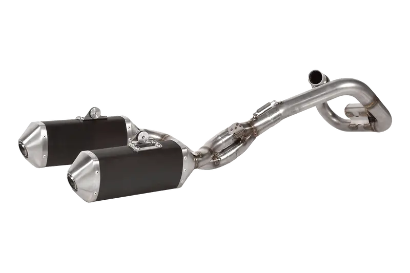 Honda Honda Crf 450 - 2011 - 2012 - Full System Off Road: Stainless Steel Collector With 2 Silencers Under Seat 1