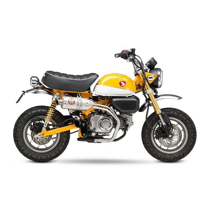 Honda Monkey 125 (4-Speed) - (2018-2021) Yoshimura Stainless Street Rs-3 Slip-On, Stainless With Titanium End Cap 1