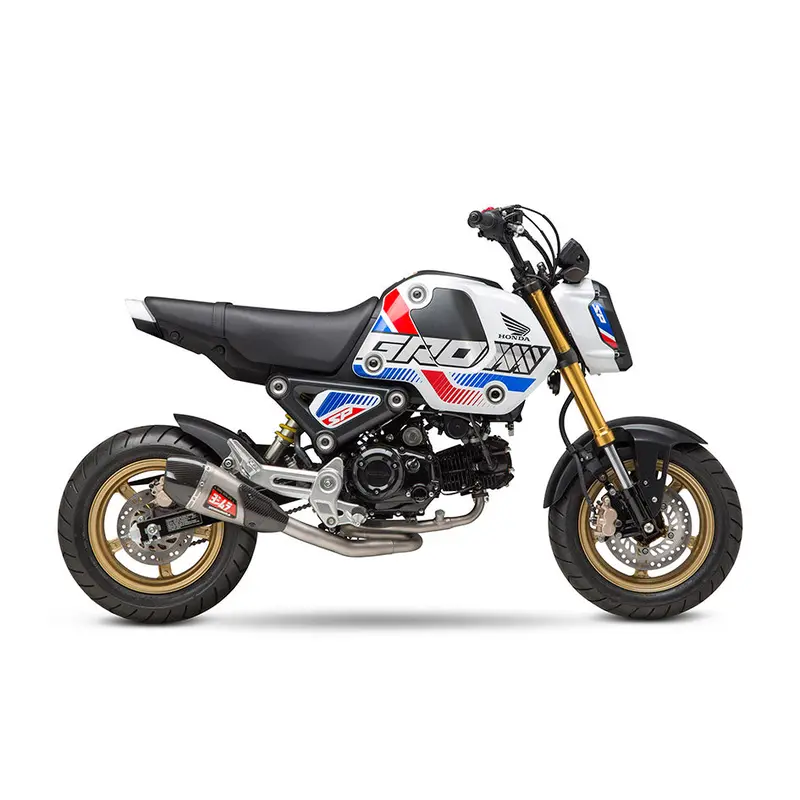 Honda Msx 125 Grom - (2021-2024) Yoshimura Stainless Works Edition Rs-9T Full System With Matt Carbon Fibre End Cap And Heatshield - Race Series 1