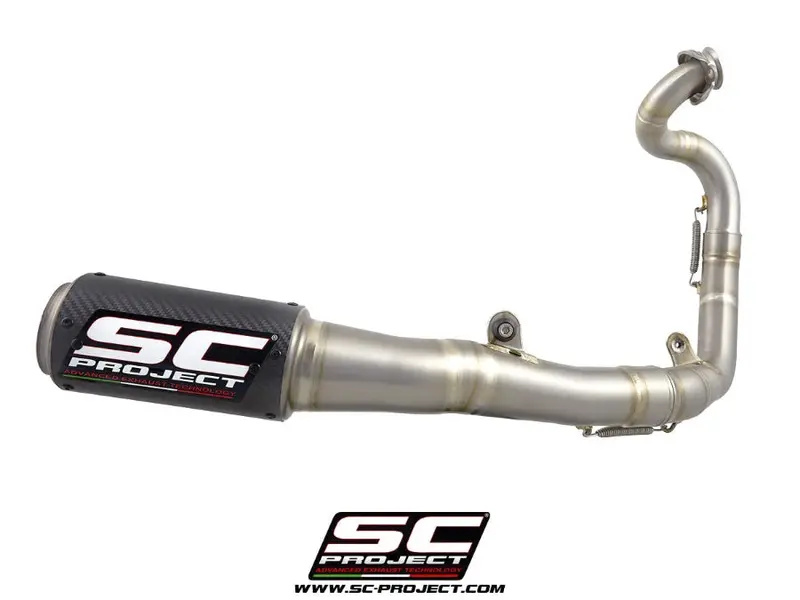 Honda Nsf250r – Sc-Project 1-1 Titanium Full Exhaust System, With Cr-T Carbon Fibre Exhaust 1